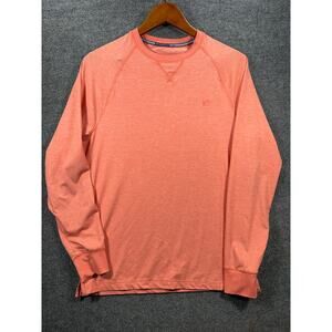 Southern Tide Men's Small Heathered Coral Long Sleeve Skipjack Logo Tee